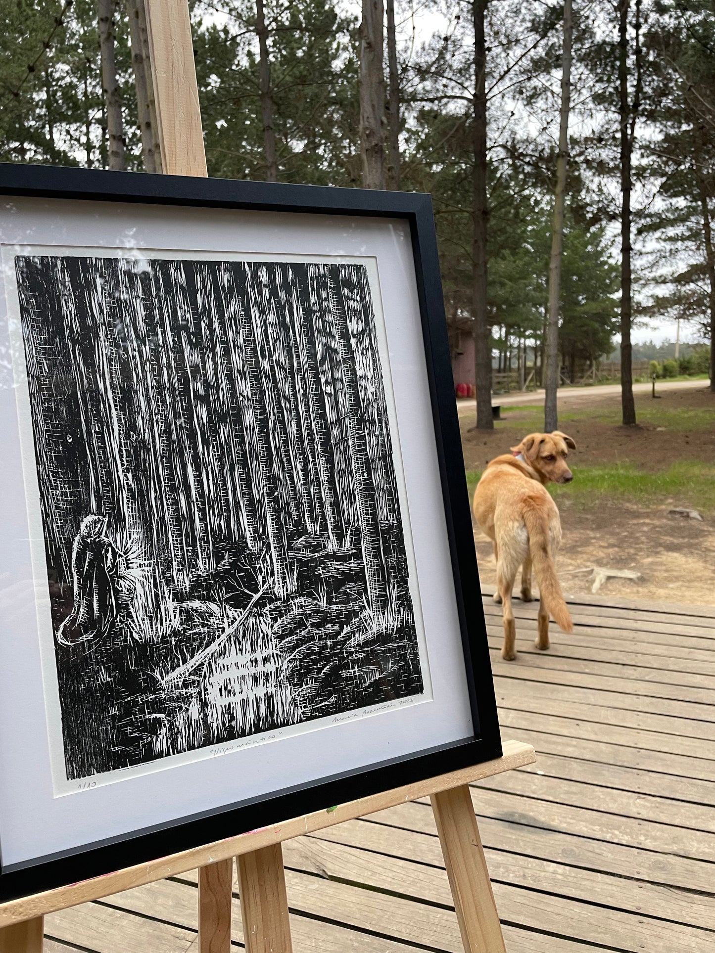 Xilografía "Nigromántico"