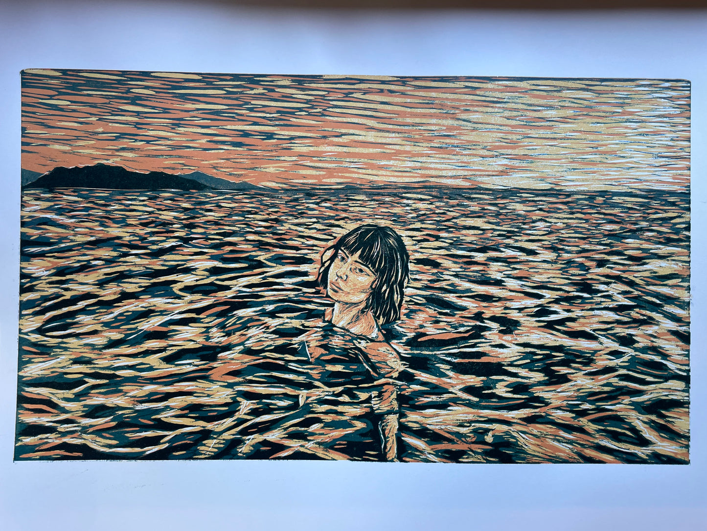 Xilografía "Marea" - extra grande