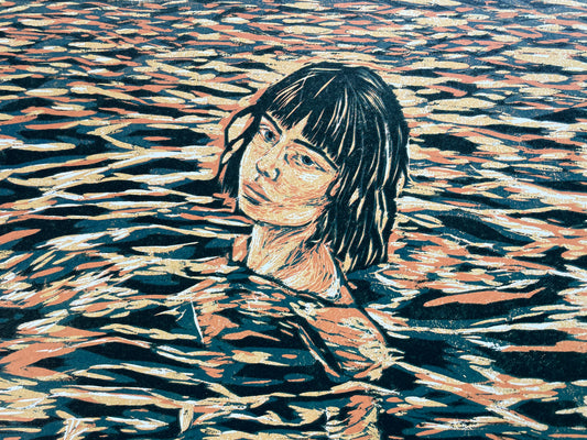 Xilografía "Marea" - extra grande