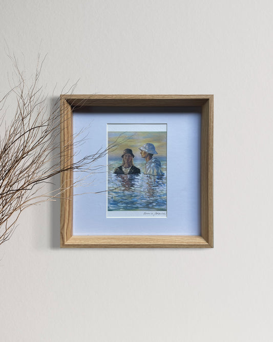 Print fine art "Tu indiferencia, mi diluvio" enmarcado 22x22cm