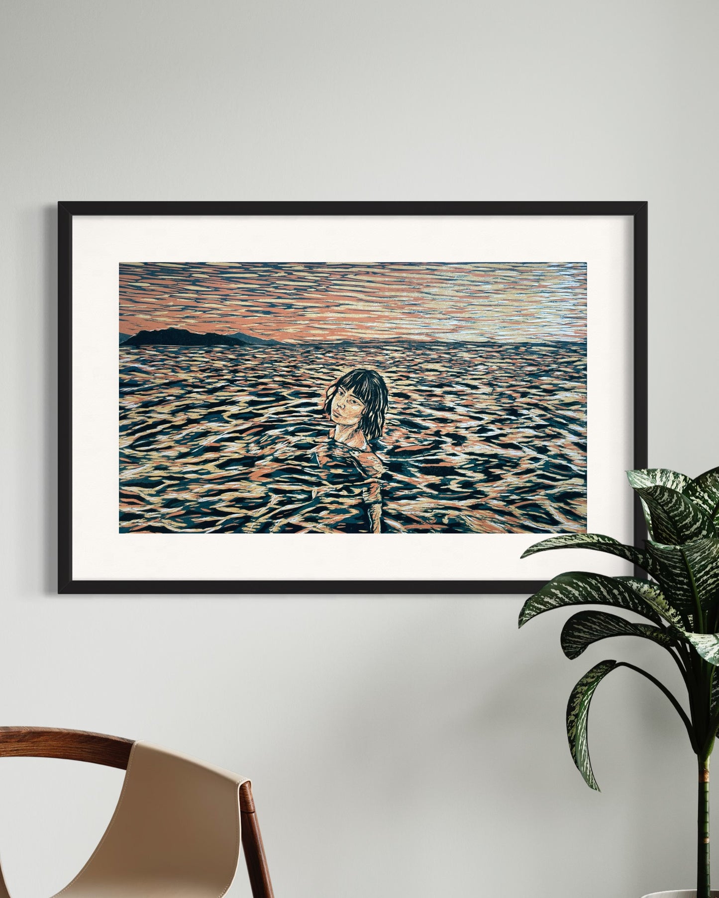 Xilografía "Marea" - extra grande