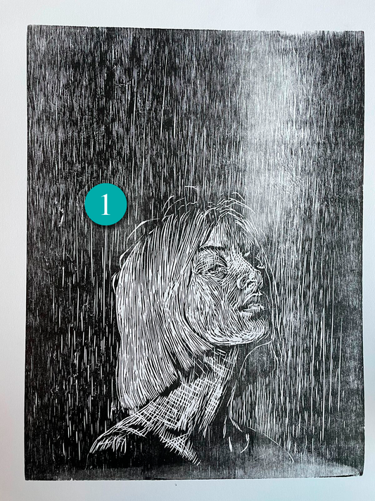 Xilografía Laura - Pruebas de Estado