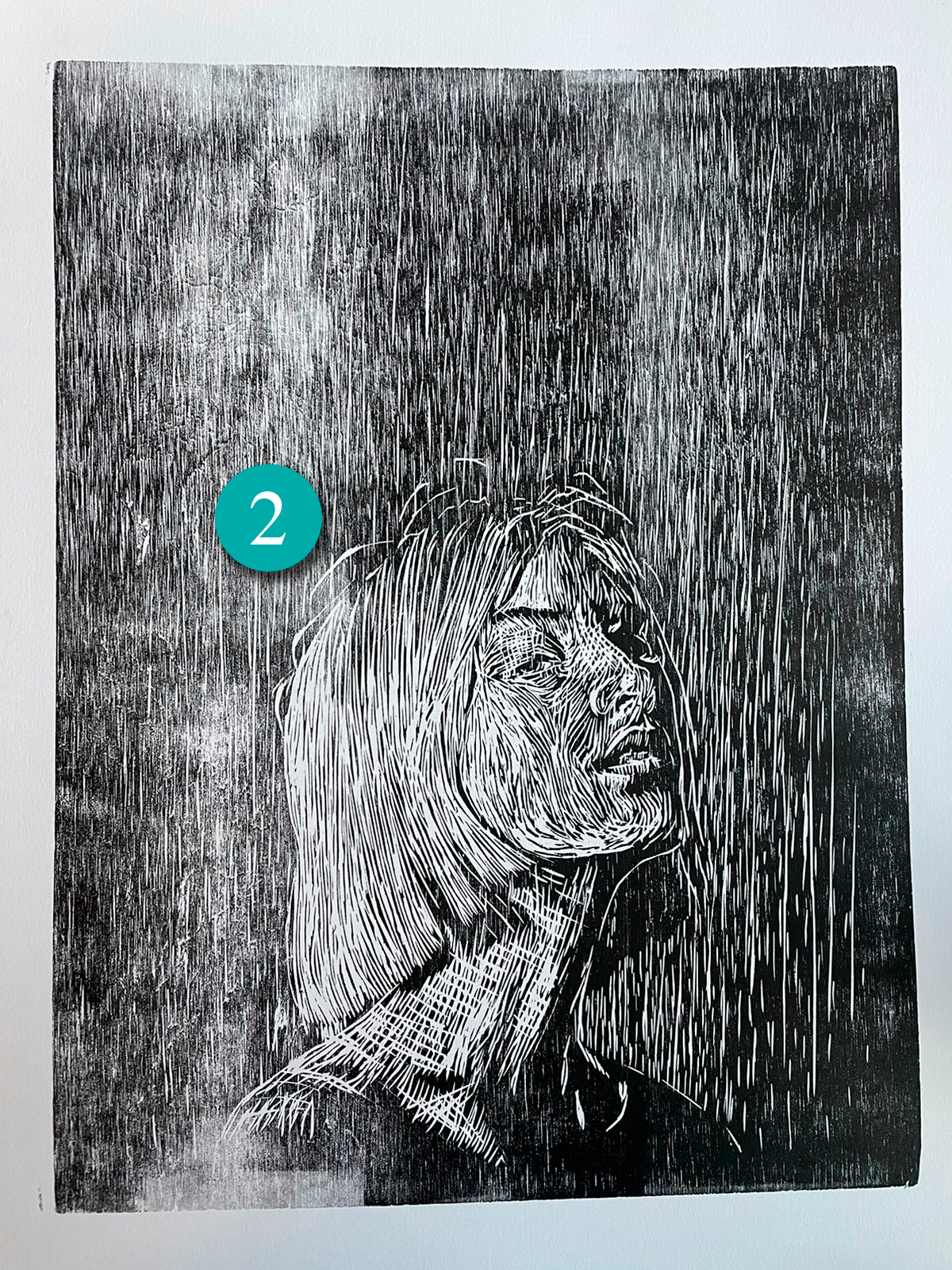 Xilografía Laura - Pruebas de Estado