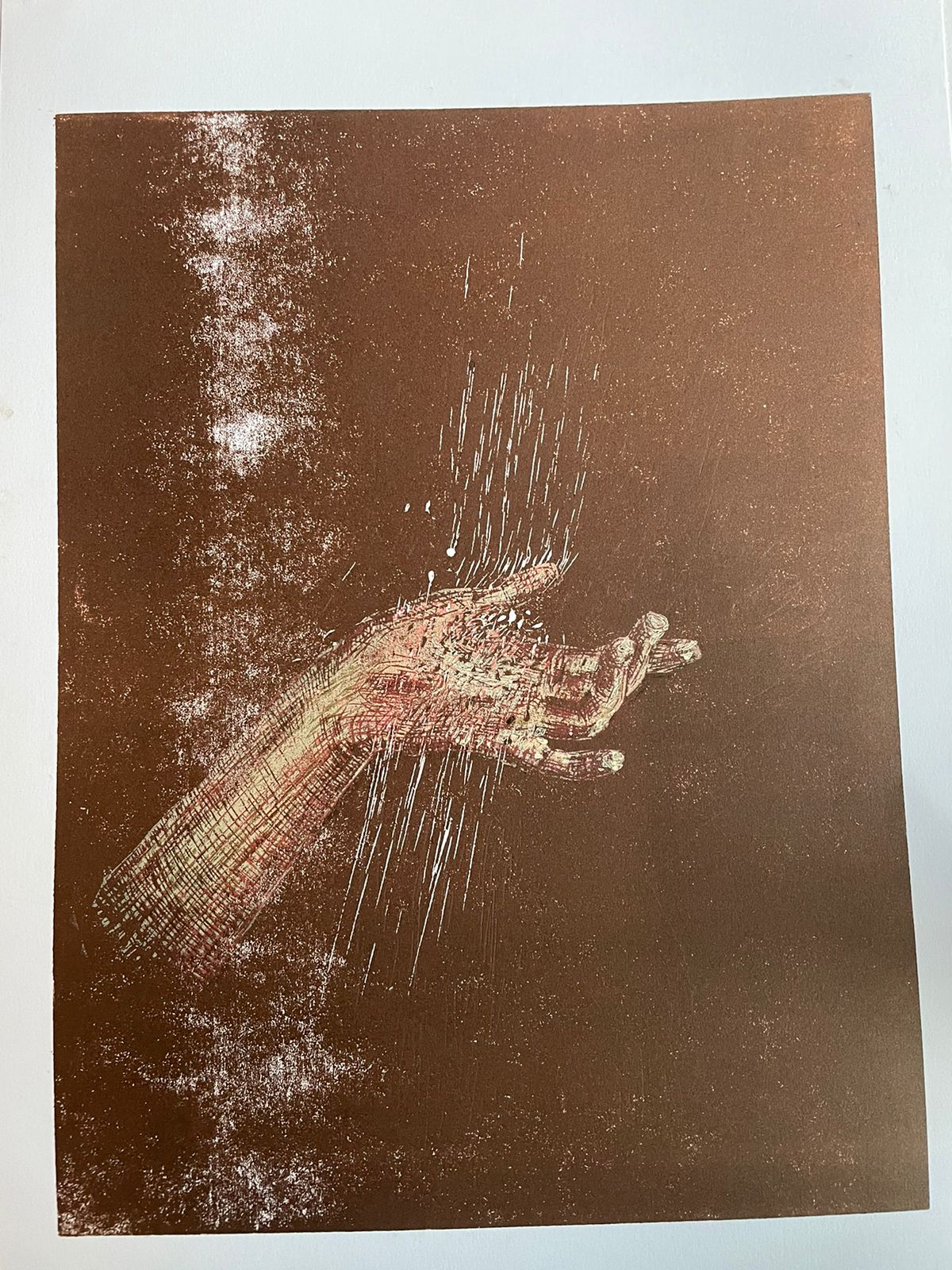 Xilografía La Fuente - Prueba de Estado