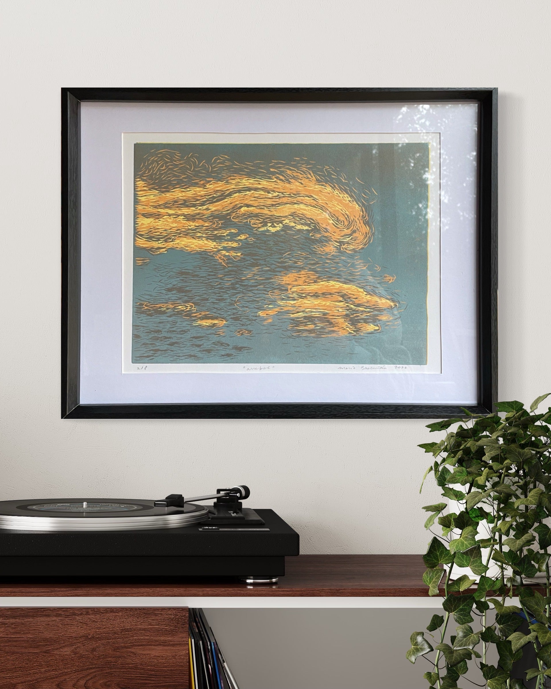 Xilografía "Arrébol" - María Bascuñán