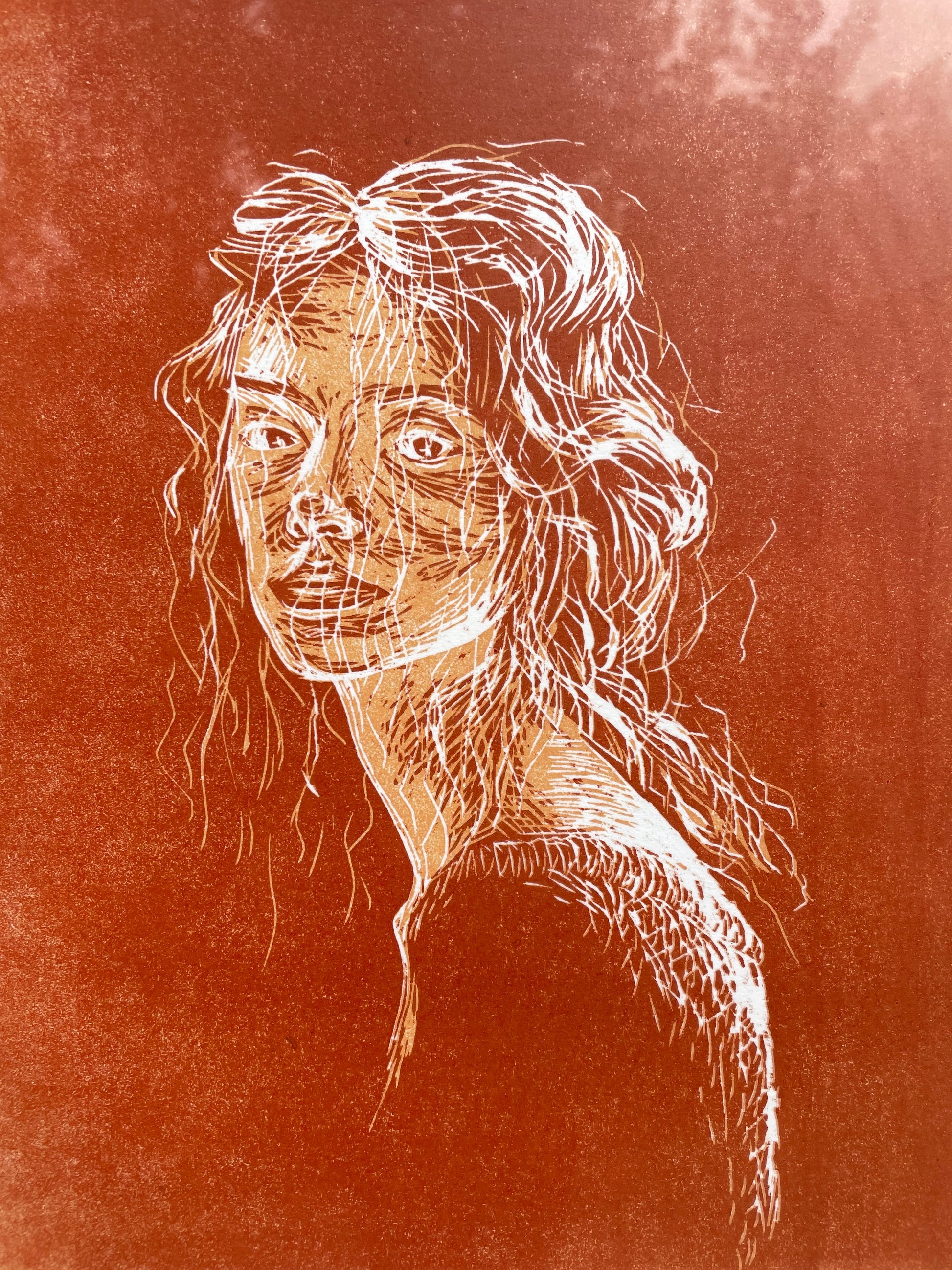 Xilografía "Ivanova" Etapa 1 - María Bascuñán