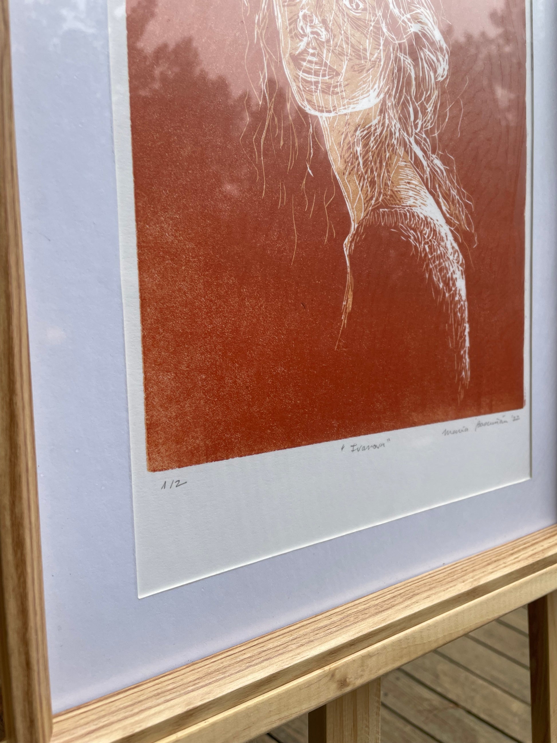 Xilografía "Ivanova" Etapa 1 - María Bascuñán