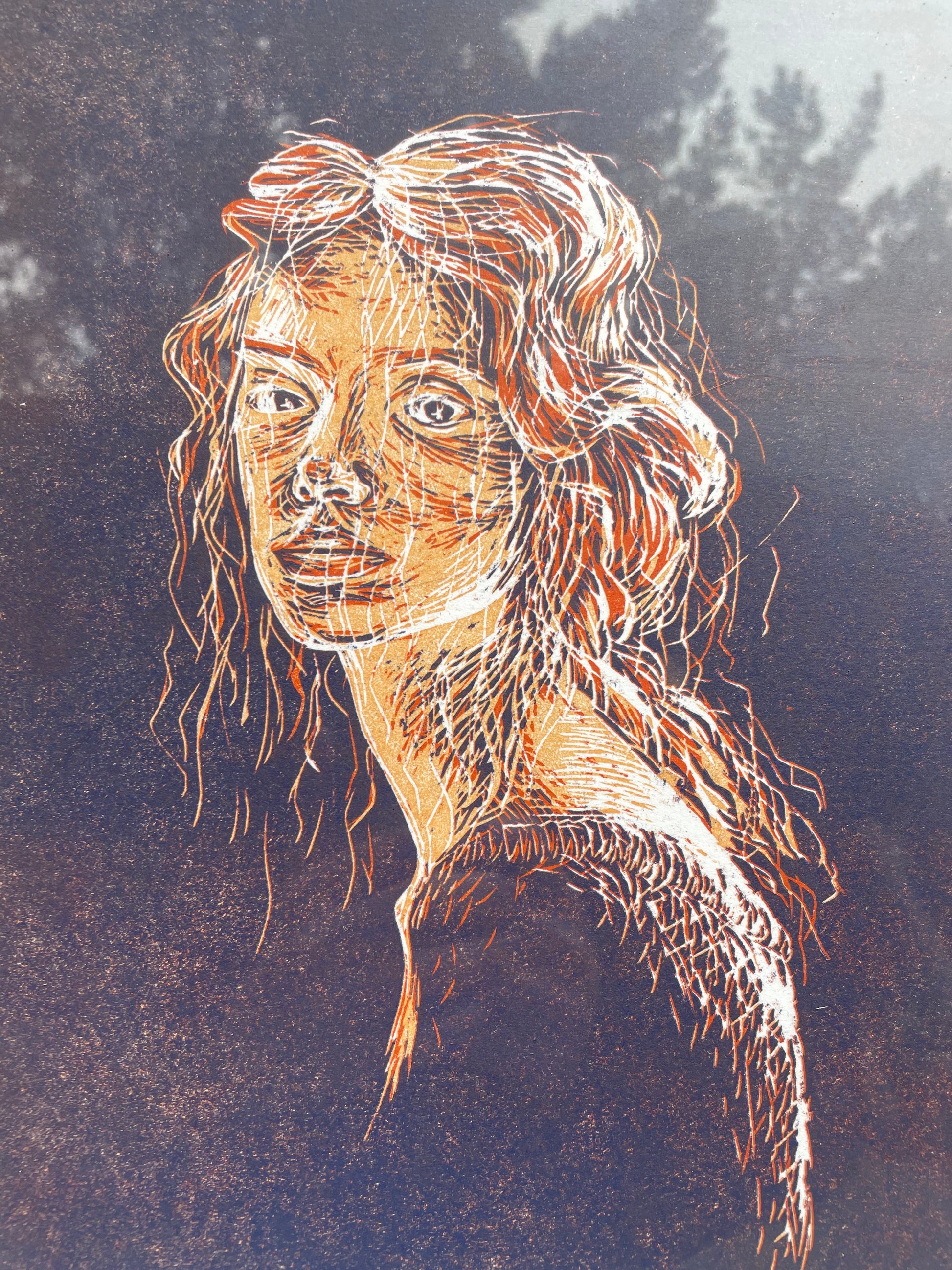 Xilografía "Ivanova" Etapa 2 - María Bascuñán