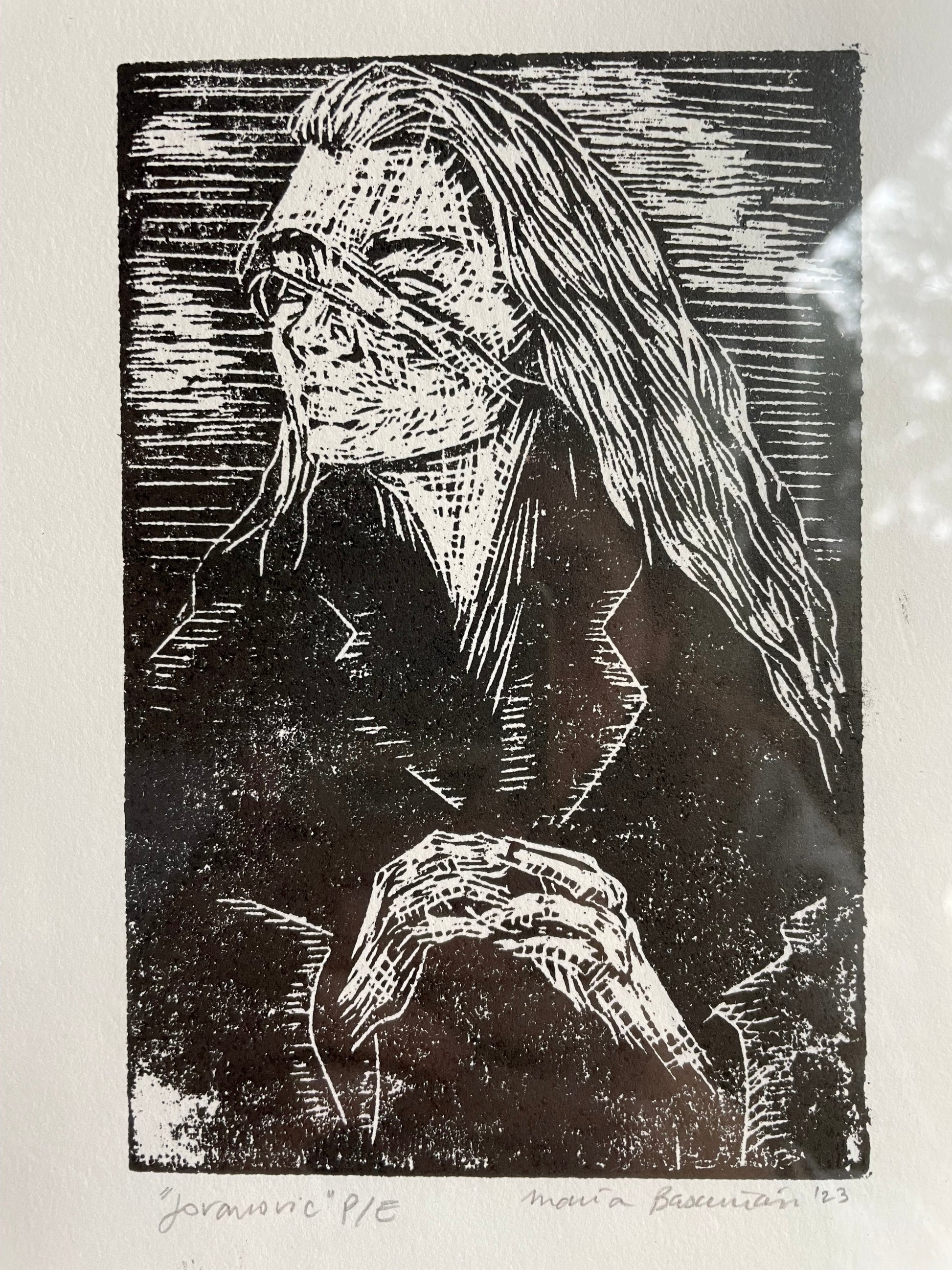 Xilografía "Jovanovic" en negro - María Bascuñán