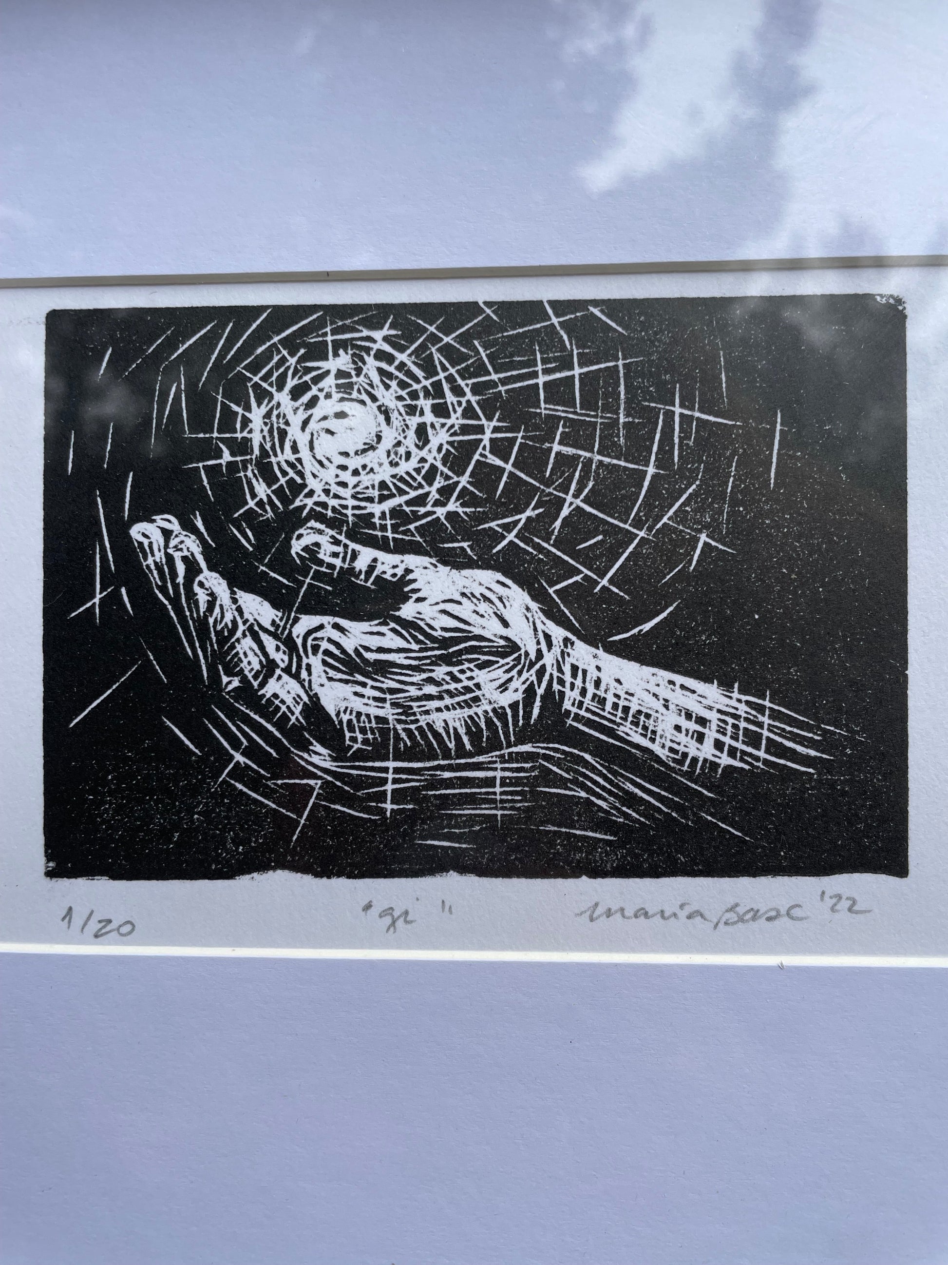 Xilografía "Qi" en negro - María Bascuñán